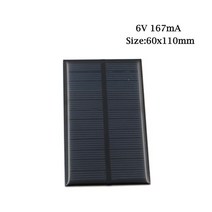 태양 전지 패널 6V 미니 DIY 배터리 휴 전화 충전기 0.6W 1W 1.1W 2W 3W 3.5W, 02 6V 167mA