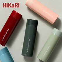 [ SJ 초경량 ] 초슬림 히카리 미니 텀블러 이중마개 스테인레스 보온 보냉병 150ml, 카키