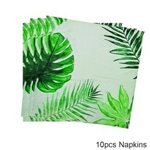 인공 열대 야자수 잎 하와이 파티 여름 정글 웨딩 생일 홈 테이블, 28 10pcs napkins