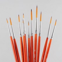과슈 물감 젤리과슈 11 개대 전문 세부 페인트 브러시 아크릴 수채화 오일 드로잉 키트에 대한 미세 뾰족한 팁 미니어처