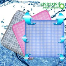 체크무늬 여름 통풍방석, 그레이