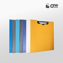 원오피스 신소재 덮개형 무지 레포트 화일 덮개 클립보드 A4, 블랙