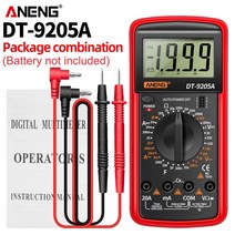 멀티테스터기 전기 전압측정기 누설전류계 ANENG DT9205A 멀티미터 multimeter tester 멀티테스터기 전기, 02 DT9205A red
