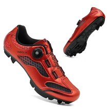 CAICHEN 타보루 자전거신발 남여공용 평페달용신발 로드용 MTB용 클릿슈즈 사이클 라이딩 T15, MTB용 레드, 255