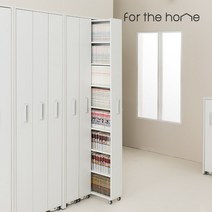 포더홈 세이버 슬라이딩 높은형 만화 책장 책꽂이 다용도수납장 주방수납장 팬트리 틈새수납장 이케아st, 그레이 화이트_좌형