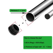 상다리부속 100pcs 강철 파이프 끝 블랭킹 캡에 대 한 플라스틱 라운드 내부 플러그 안티 슬립 합금 사다리의 자 다리 커버 가구 보호자 패드, 03 16mm_02 50 pcs