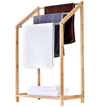 ToiletTree Products 대나무 타월 랙 홀더 실내 및 실외 옷걸이 수영장 목욕 랙으로 사용 세면도구용 욕실 정리 선반 USA 미국