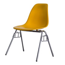 임스체어 빈 DSS 카페 빈티지 미드센츄리 철제 카페 인테리어 플라스틱 의자, 화이트