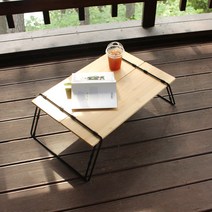 지혼 쉘프체인지 캠핑 사이드테이블 우드쉘프