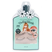 Dolly Wink Eyelash 돌리윙크 속눈썹, 표준개, 28 # 까만 줄기에 속눈썹