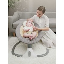 자동흔들의자 아이 자동 스윙체어 침대 신생아, 디럭스 블루투스 버전 - Quiet Blue