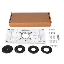 라우터테이블작업선반 다기능 라우터 테이블 삽입 플레이트 목공 알루미늄 목재 트리머, 3.Alloy Silvery