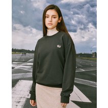 22FW [3차 재입고] [헤지스 피즈] 차콜 프렌치 테리 더블 로고 맨투맨 SPTS2F901CG