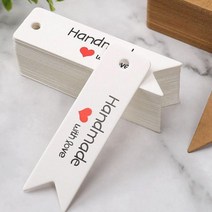 화이트 리본 핸드메이드라벨 종이텍 100p