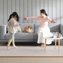 휴팡 PVC 멀티 플레이매트 15T_특대형 140cm x 250cm 영유아 놀이방 강아지매트 층간소음방지, 울스트라이프 브라운, 15T 특대형 ( 140 × 250cm )