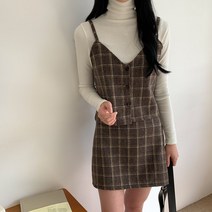 [시크블랙]지고틴 체크 미니스커트