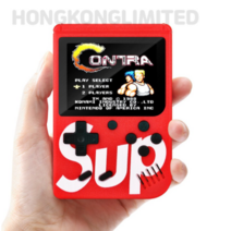 크론티어 추억의 레트로 슈프림 SUP 미니 게임기 PLUS 가정용 TV연결, 2인용-레드(1+1)