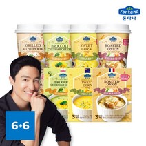 폰타나 컵수프 12개 4종 택2 /20g 외 수프 골라담기, 2. 브로콜리 수프(컵형)x6개_4. 어니언 수프(컵형