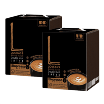 루카스나인 더블샷라떼 50T x 2개 사무실 커피믹스, 더블샷라떼 50T x 2개(총100T)