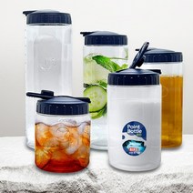 홈이있어 잡기편한 원터치캡 냉장고 물통 물병 1500ml 음료 차 보관통 새지않는