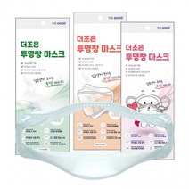 더조은 투명창마스크 5매입 입 보이는 방송 청각장애인 수화 수업 강의 언어 교육 대량주문가능, 더조은투명창마스크 5매_대형