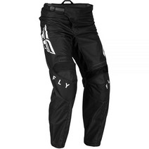 Fly Racing 2023 성인용 F-16 바지 블랙/화이트., 30, Black/White