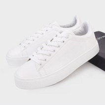 남자스니커즈 미니멀 심플 베이직 단화 올백 화이트 무지퍼셀 3.5cm