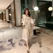 30대 트위드투피스 하운드투스 트위드베스트 정장세트 미니스커트 아가씨 포켓 빈티지 결혼식 모직