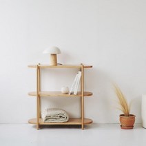 오크 원목 책장 다용도 선반 3type 2단, 색상