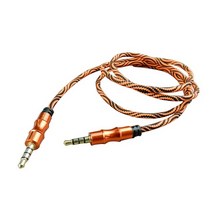 혼케이블 무저항잭 저항잭 이어폰 y잭 AUX 케이블 단자 헤드폰 3.5mm 연장 4 극 금도금 플러그 남성-남성 3.5 잭 어댑터 플러그 전화 aux 오디오 보조, 주황색, 1m