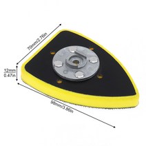 에어샌딩기 에어샌더기 4홀 삼각형 샌딩 패드 자체 접착 백킹 샌더 연삭/공압 샌더/에어 폴리 셔 용, 한개옵션0