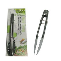 스텐 야채 샐러드 집게 18cm 고리형 요리집게 빵 파스타 뷔페 집게 위생적 조리용집게 업소용 가정용 반찬집게 튀김집게 캠핑집게 총길이18/넓이3cm