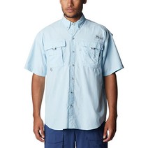 Columbia 남성용 바하마 II UPF 30 반팔 PFG 피싱 셔츠 포실리얼트리 엣지 L, XX-Small, Metal