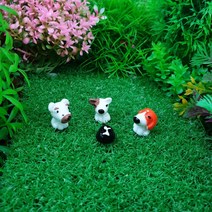 멍멍이들의 만찬 (강아지3종 밥그릇1) 수족관 어항 수조 장식 마리모 꾸미기 키우기 미어니처 미니어쳐