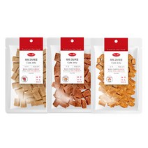 바우와우 촉촉큐브육포 강아지 훈련용간식 강아지간식 300g x 3봉 치킨/연어/소고기 900g, 치킨900g