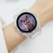 와니즈 갤럭시워치4/5 호환 투명 일체형 스트랩, 투명 40mm