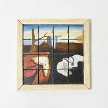 초등만들기 조각조각 직접만드는 명화 찻잔 티코스터 만들기 창의력발달 노인대학 DIY, 살바도르 달리 기억의 지속
