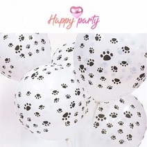 해피파티 펫 생일 발바닥 전체 인쇄풍선 (5입)고무풍선 풍선 용품 파티용품 생일파티, 본상품
