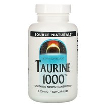 소스내추럴스 타우린 1 000mg 캡슐 120정100382, 120 개선택 용량이 사진보다 우선입니다