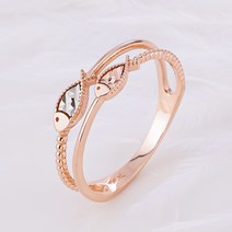 준쥬얼리 14K 트윈 물고기 반지 R11104325