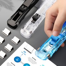 투명 날클립 디스펜서 스테이플러 제거 오피스 문구 사무용품 전문점 제본 클립형, 클리어