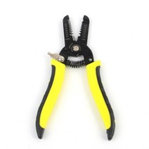 와이어 스트립퍼 케이블 컷터 플라이어 뺀찌 전선 피복 탈피 벗기기 절단 터미널 압착기 스트리퍼 공구, 1개