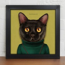 아트박스/꾸밈 iy813-동물들의초상화_고양이_인테리어액자_소, 블랙/4-노르웨이숲