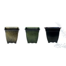 cocooning 아파트 실내 Square 분재 분갈이 모종 포트 사각화분 5size, 펄골드