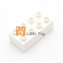 어린이 선물 호환 레고 MOC DIY 대형 빌딩 블록 3011 벽돌 2x4 아기 조립 계몽 액세서리 부품 어린이 장난, 01 white 10pcs