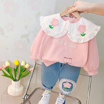 몽실이 플라워카라 여아 상하복 봄 가을 외출복 상하세트