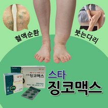 혈행개선 스타 징코 맥스 120캡슐 은행잎추출물 다리혈액순환 수족냉증 징코메디 은행잎효능