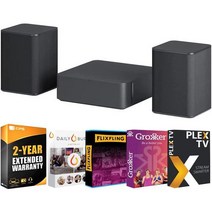 LG 2.0 채널 사운드 바 무선 후면 스피커 키트 Tech Smart USA Premiere 영화 스트리밍이 포함된 2022년 모델 SPQ8-S 번들 2020 + 2년 보호 팩, 단일모델명/품번
