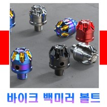 스프릿비스트 백미러 볼트 10mm 정방향 역방향 홀커버 어댑터볼트 연장 볼트킷 서스볼트 CNC 오토바이 튜닝 파츠 용품, 레드(10mm정)
