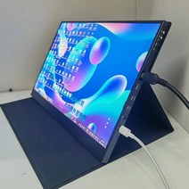 휴대용 보조 모니터 듀얼 포터블 스마트폰 닌텐도 호환, 17.3인치, 다크 그레이 hdmi/가죽 케이스